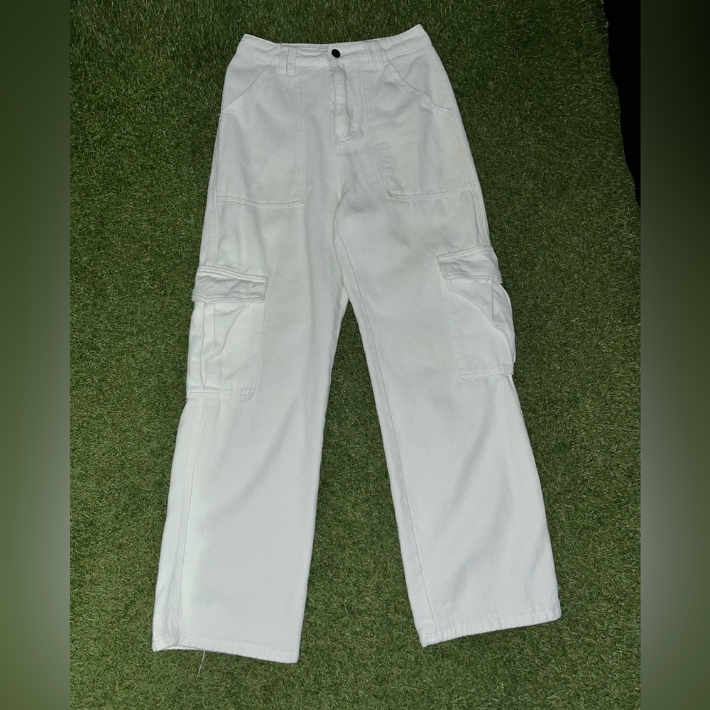 Men's White Cargo Pants